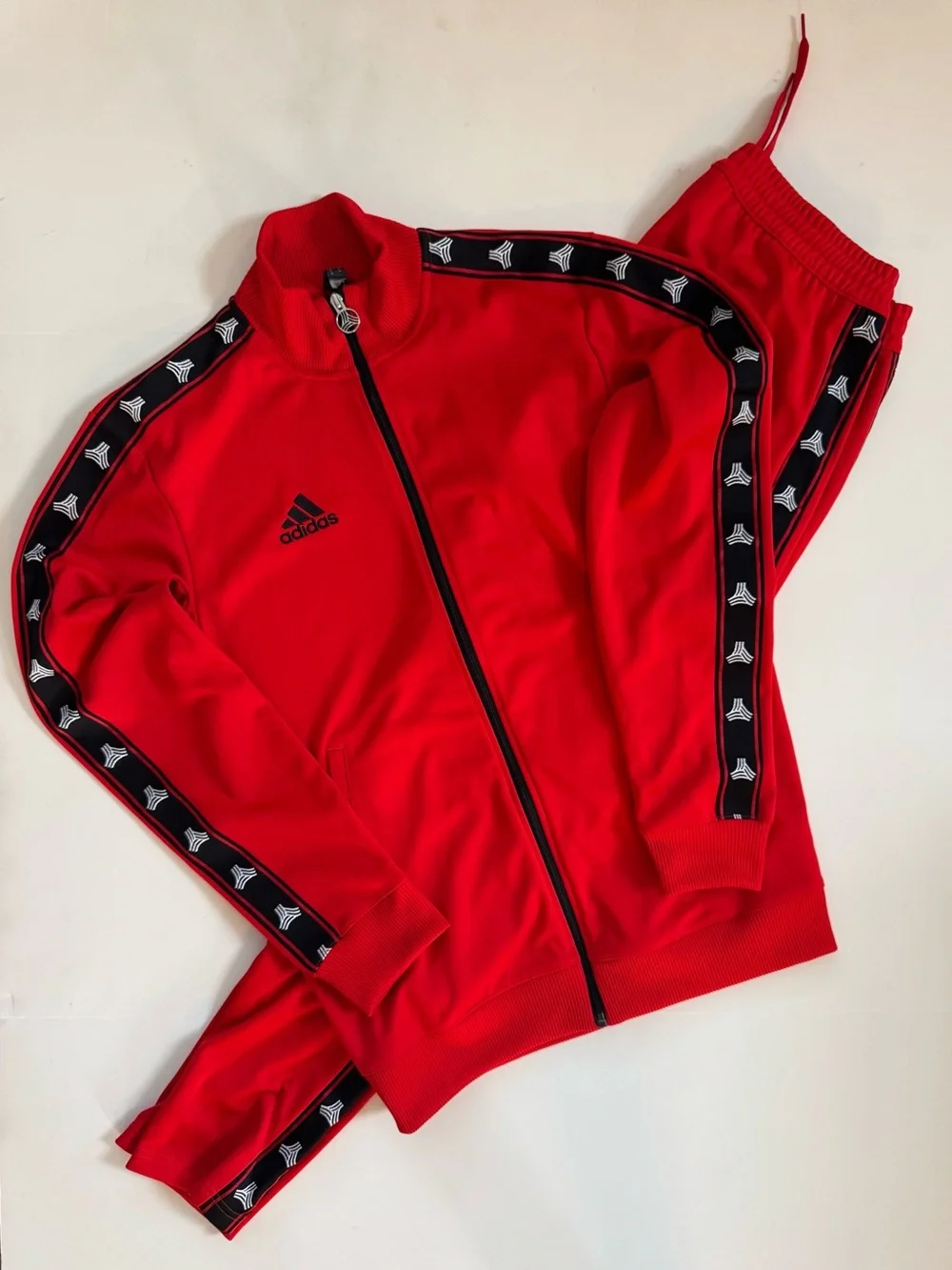 Adidas Tango Red Black Track Suit Jacket Pants Set Men’s Medium Soccer